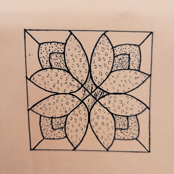 Stained Glass Garden Quilt Block Pattern Sallie Pate - Picture 4 of 4